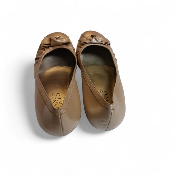 Franco Sarto Metallic Gold Kitten Heel Loafers — Women’s 8.5 - Picture 4 of 16